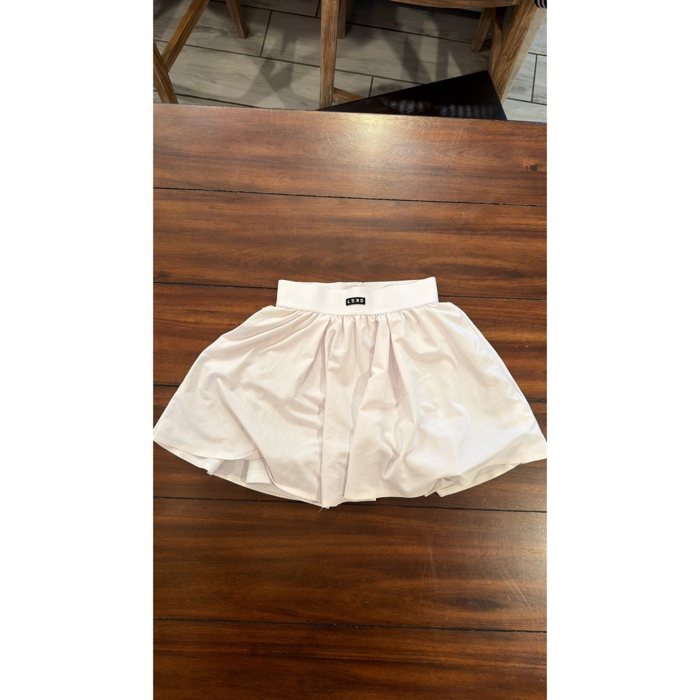 LSKD Women White Active Skirt with Built-in Shorts XS Pleated Tennis Skort